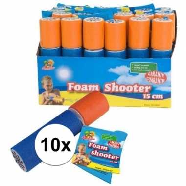 10x speelgoed waterpistool van foam 15 cm