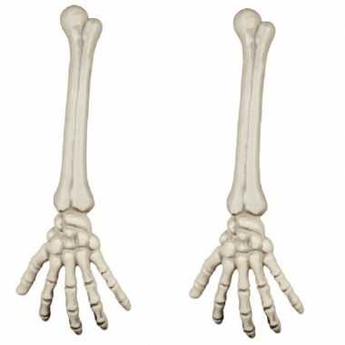 2x horror decoratie skelet arm 46 cm