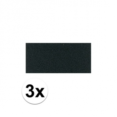 3x zwarte crepla plaat met 20 x 30 x 0,2 cm