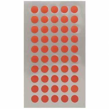 600x rode ronde sticker etiketten 8 mm