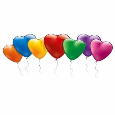 60x vrolijke hartjes ballonnen