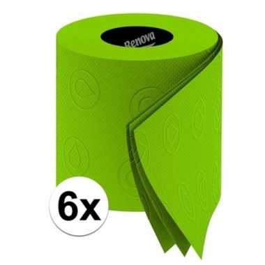 6x groen toiletpapier