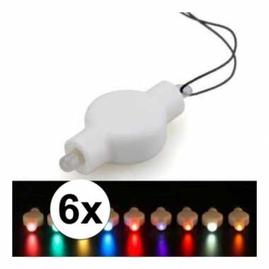6x verlichting multikleur voor lampion
