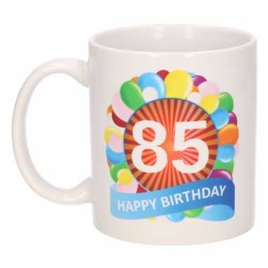 85e verjaardag cadeau beker / mok 300 ml