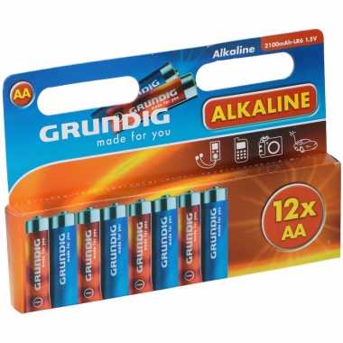 Alkaline batterijen aa grundig 12 stuks