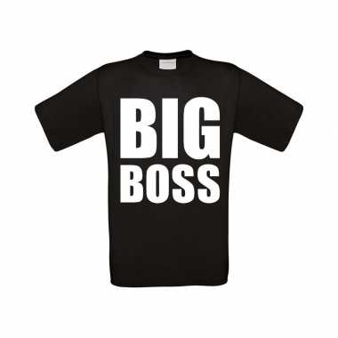 Big boss grote maten t-shirt zwart heren