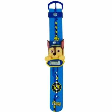 Blauw paw patrol digitaal horloge chase voor jongens/meisjes