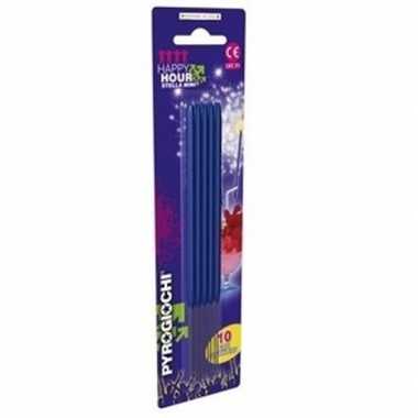 Blauwe sterretjes 16 cm 10 stuks