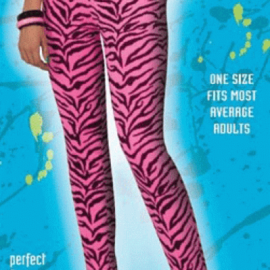 Dames legging roze zebra print