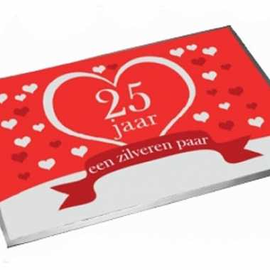 Deurmat/buitenmat jubileum 25 jaar getrouwd 40 x 60 cm