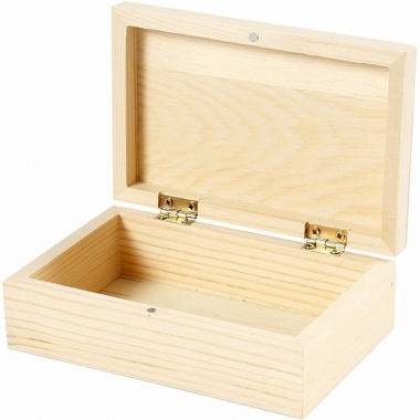 Do-it-yourself houten kistje 14 x 9 x 5 cm