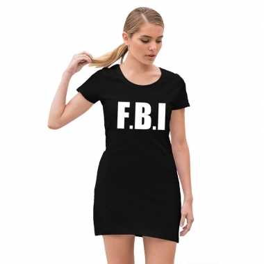 Fbi politie verkleed jurkje zwart voor dames