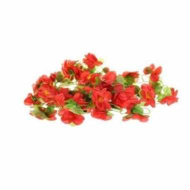 Fiets stuur versiering bloemenslinger rood groen 220 cm