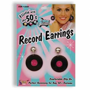 Fifties elpee oorbelletjes