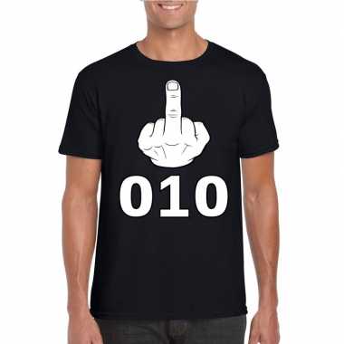 Fuck 010 t-shirt zwart voor heren