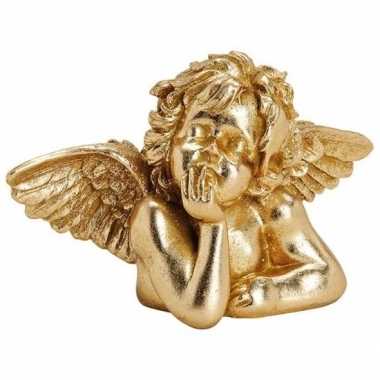 Gouden decoratie engel beeldje 23 cm