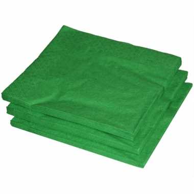 Groene kleur papieren servetten 33 x 33 cm