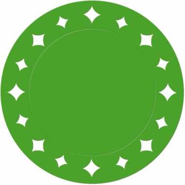Groene placemats met sterren 33 cm