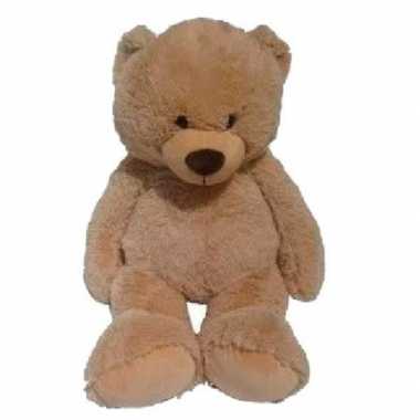 Grote pluche lichtbruine beer bas knuffel 100 cm