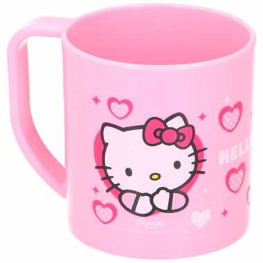 Hello kitty drinkbeker lichtroze