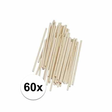 Houten hobby stokjes 10 cm 60 stuks