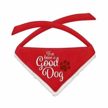 Kerst halsband bandana/sjaaltjes voor kleine hondjes good dog