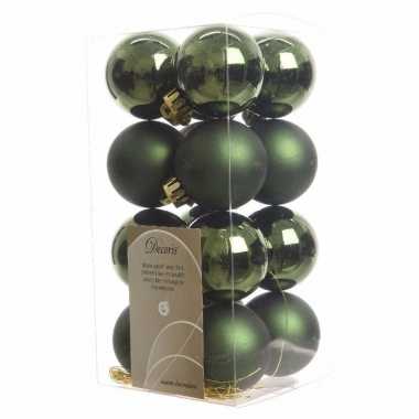 Kerstboomversiering groene ballen 4 cm