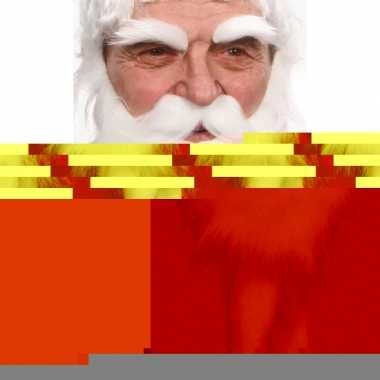 Kerstman baard, snor en wenkbrauwen wit