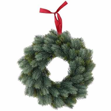 Kerstversiering kerstkrans 40 cm met led verlichting