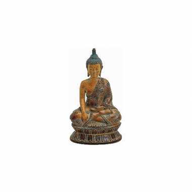 Klein tuin beeldje boeddha 26 cm