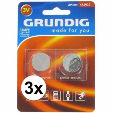 Knoopcel batterij 6 stuks cr2032