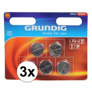 Knoopcel batterijen 15 stuks cr2430 3v