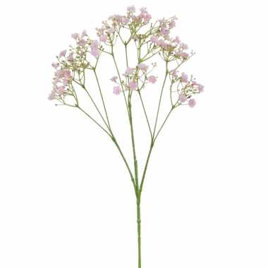 Kunstbloemen gipskruid/gypsophila takken roze 70 cm
