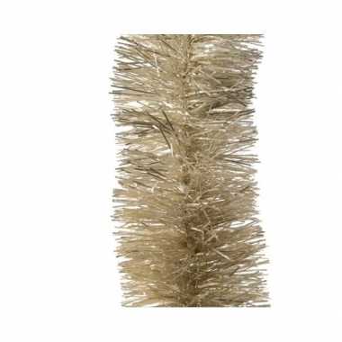 Licht parel/champagne kerstslinger 10 x 270 cm versieringen