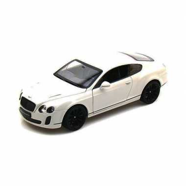 Modelauto bentley continental supersports creme wit schaal 1:24/20 x 8 x 6 cm