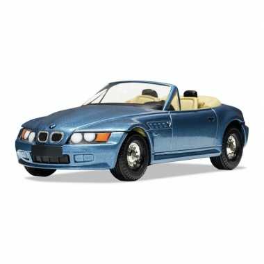 Modelauto bmw z3 james bond schaal 1:36 blauw 11 x 5 x 3 cm