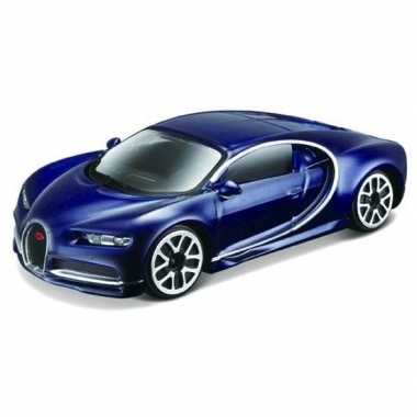 Modelauto bugatti chiron 1:32 blauw