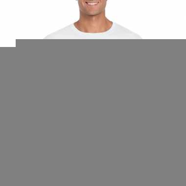 Noorwegen hart vlag t-shirt wit heren