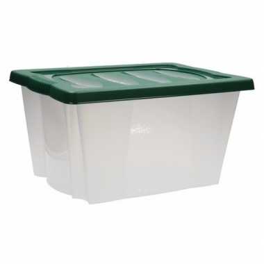 Opberg box met vakjes groen