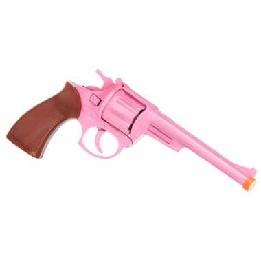Plaffertjes revolver roze 8 shots