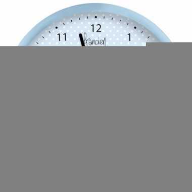 Plastic wandklok katten 25 cm