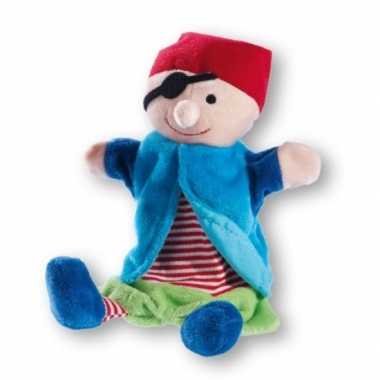 Pluche handpop piraat 30 cm