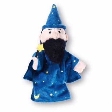 Pluche handpop tovenaar 25 cm