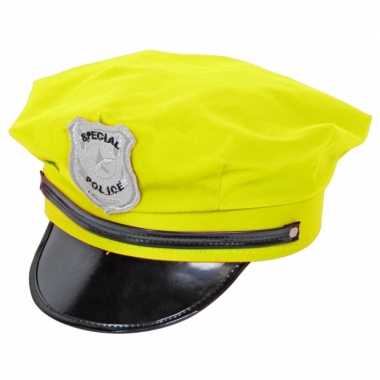 Politie petten neon geel