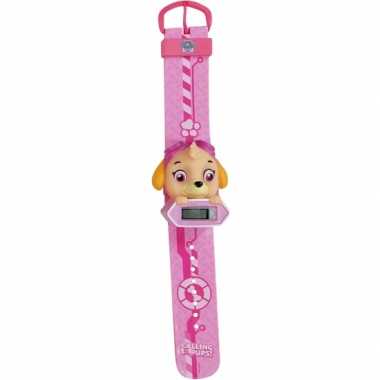 Roze paw patrol digitaal horloge skye voor jongens/meisjes