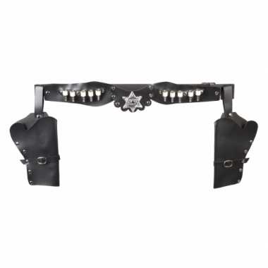 Sheriff deputy holster dubbel zwart