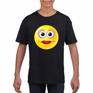 Smiley t-shirt diva zwart kinderen