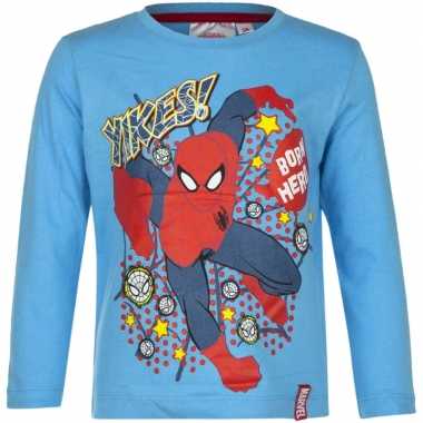 Spiderman t-shirt licht blauw voor jongens