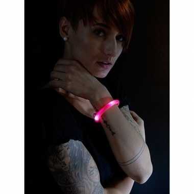 Toppers - 5x rode led licht wikkel armbanden voor volwassenen
