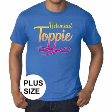 Toppers - grote maten helemaal toppie t-shirt blauw heren
